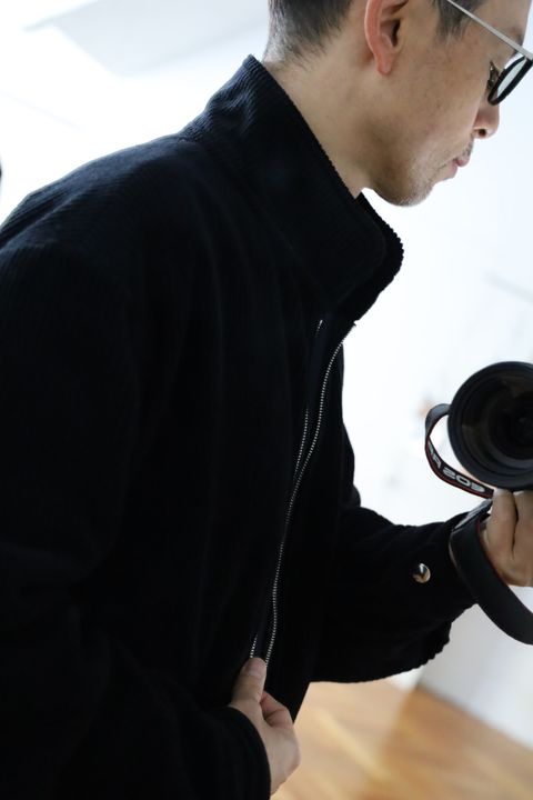 A.PRESSE Wool Corduroy Bomber Jacketスタイル