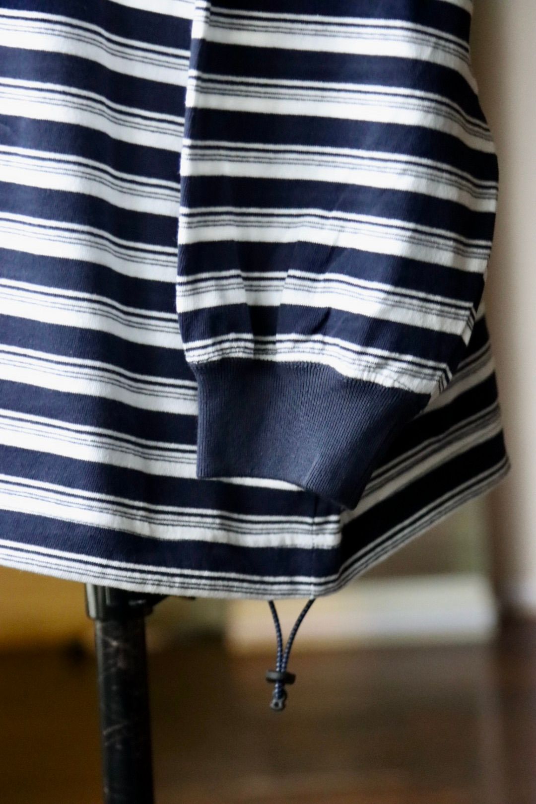 イズネス25AW BALLOON STRIPES LONG SLEEVE T SHIRT(1004AWCS03)NAVY x WHITE border