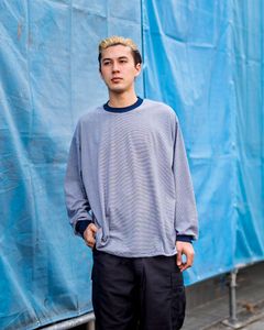 フレッシュサービス MICRO BORDER L/S TEE (FSC251-70114)WHITE×NAVY☆3月15日(土)発売！