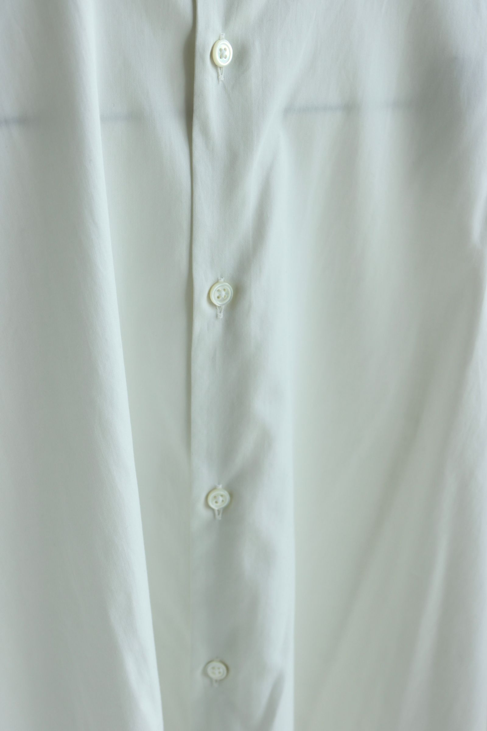 Graphpaper 25SS WOMENS Silicon Poplin Deep Slit Band Collar Shirt(GL251-50147)ECRU