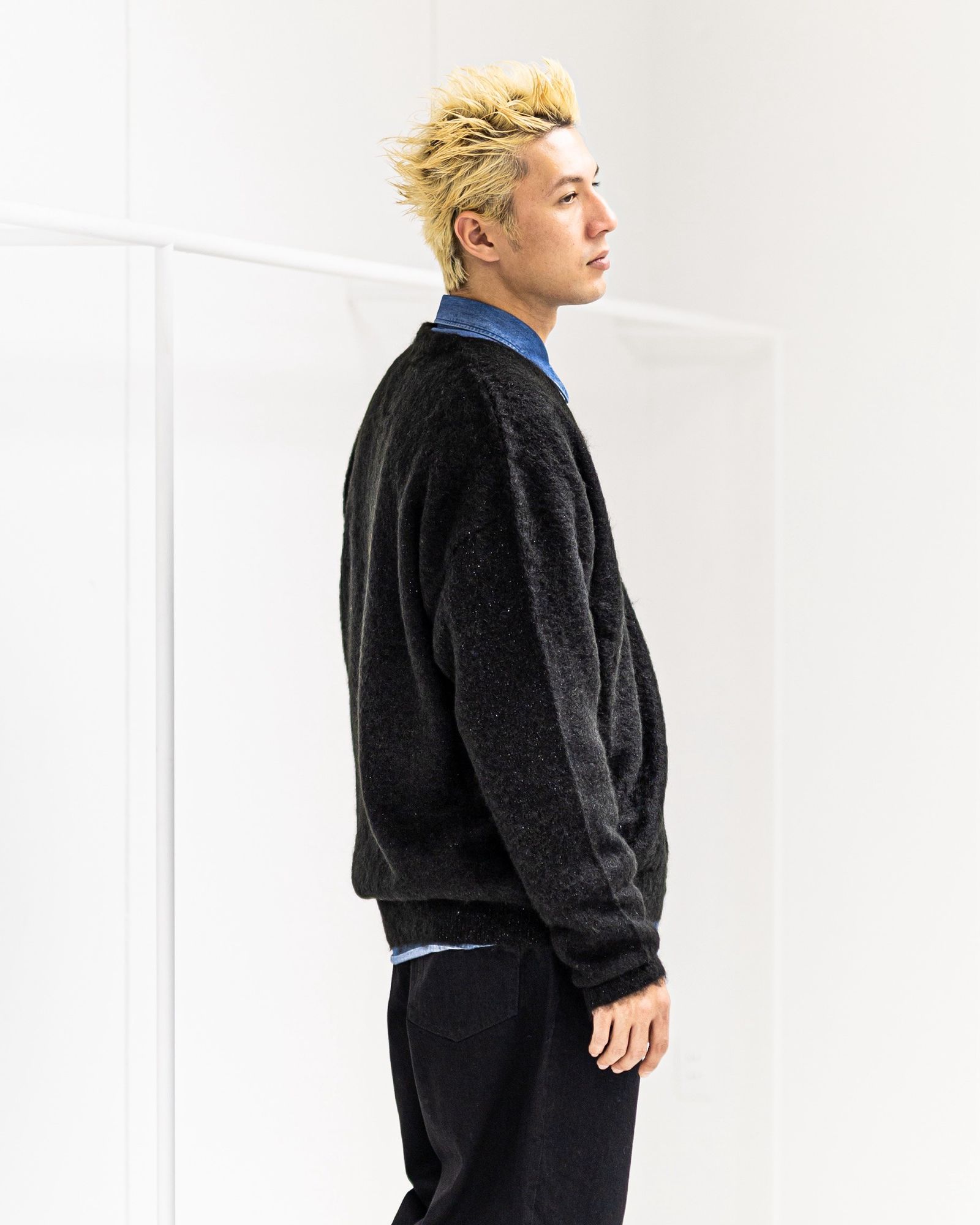 S.F.C 25FW エスエフシー LAME MOHAIR CARDIGAN(SFCFW25KN01)Black
