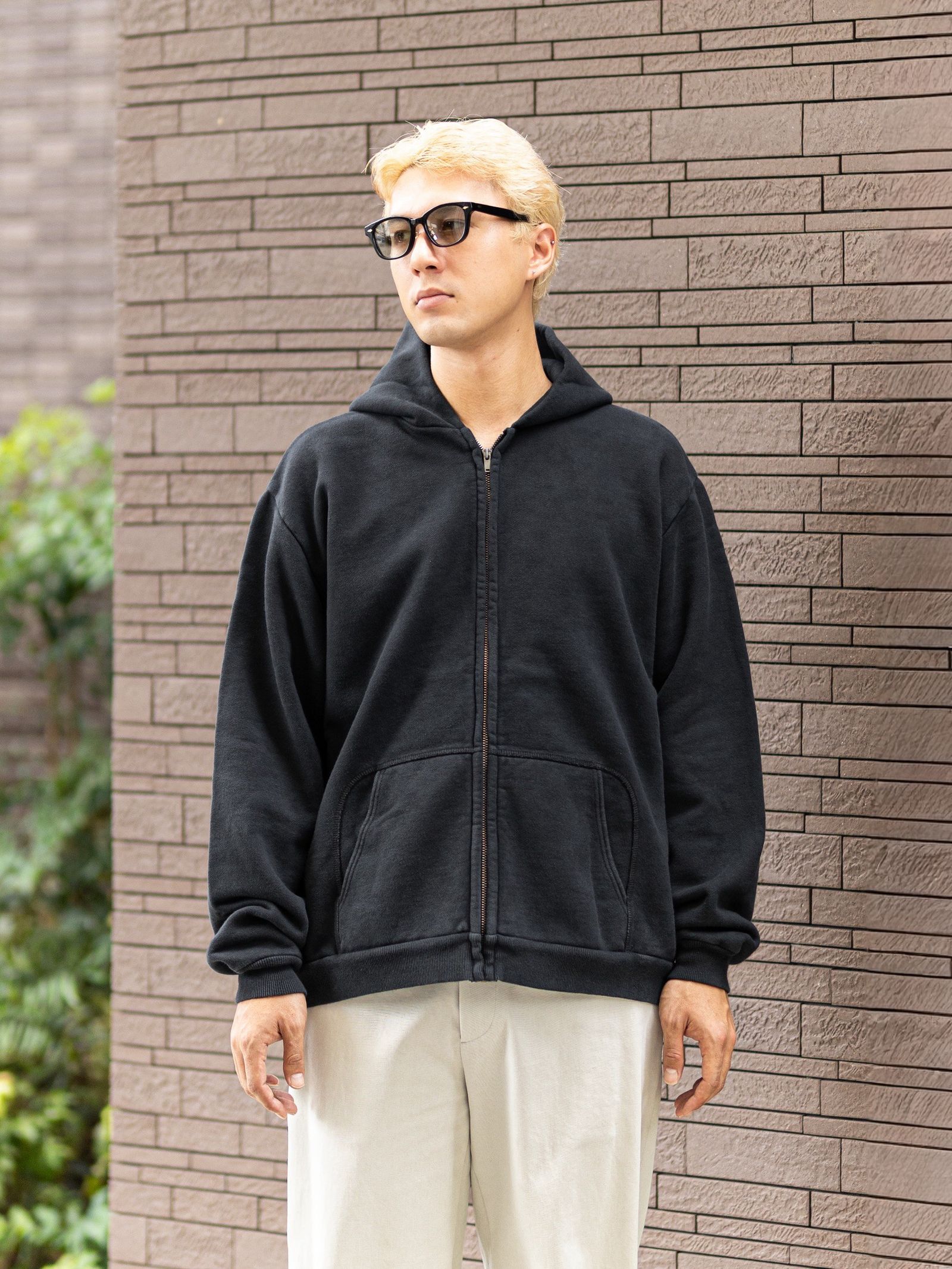 A.PRESSE Vintage Zip Sweat Hoodie スタイル