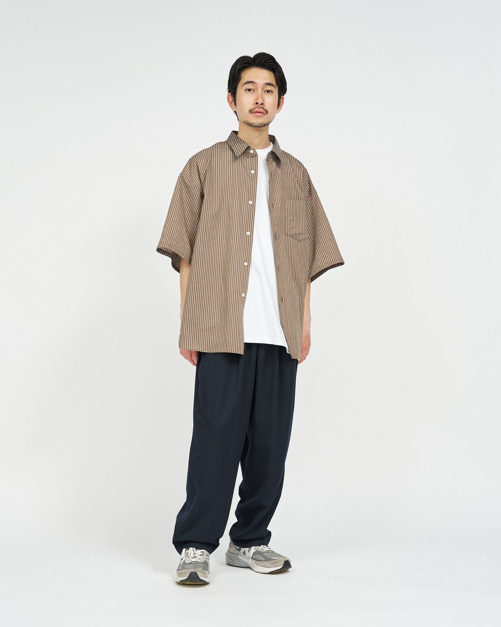 フレッシュサービス 26SS HRAFTeX® S/S STRIPE SHIRT(FSC262-50008)BROWN STRIPE☆5月30日(土)発売！