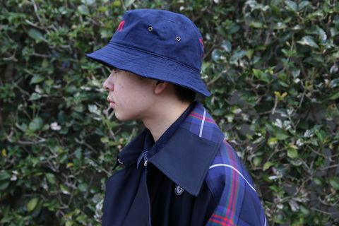 KIDILL Trench Coat(KL447) "Navy×Blue Tartan" style 2020.12.23.