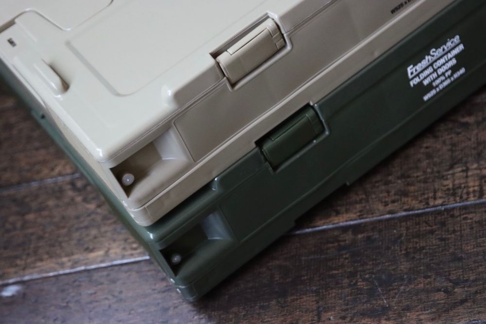 フレッシュサービス FOLDING CONTAINER w/2 DOORS "OLIVE"
