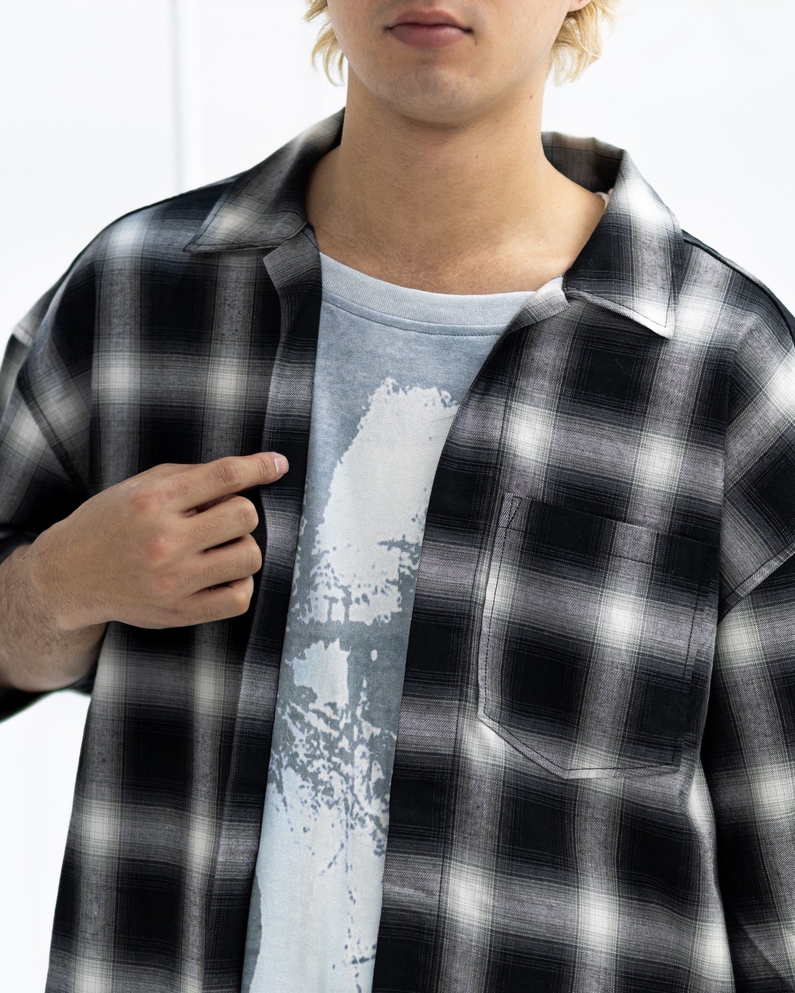 トーキングアバウト ジ アブストラクション 26SS TRANSFER LAYERED STYLE S/S SH(26SS-SH-004)BLACK☆新作発売！