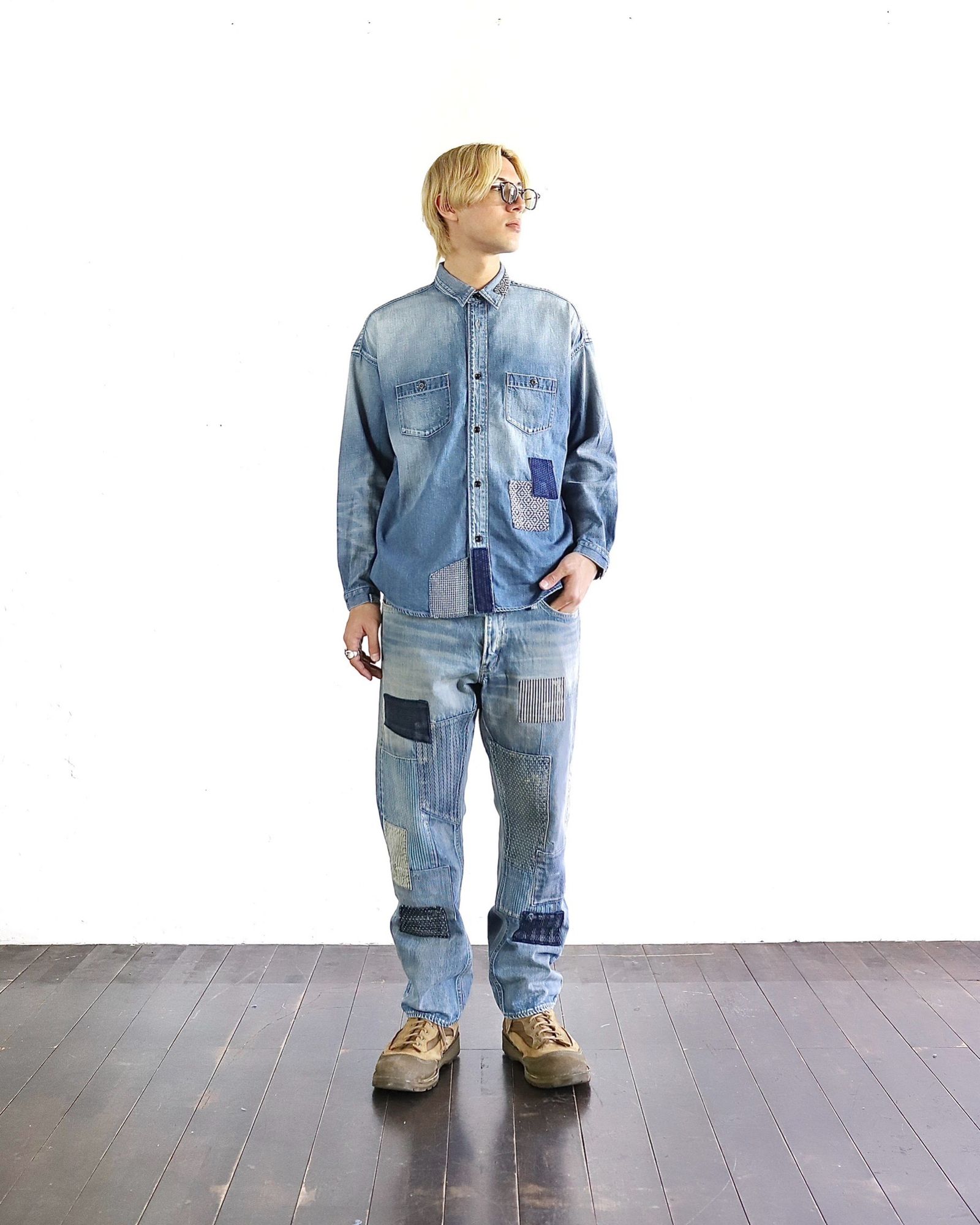 FDMTL 24SS DENIM SHIRT 3YR WASH style 2024.4.14 | 4609 | mark