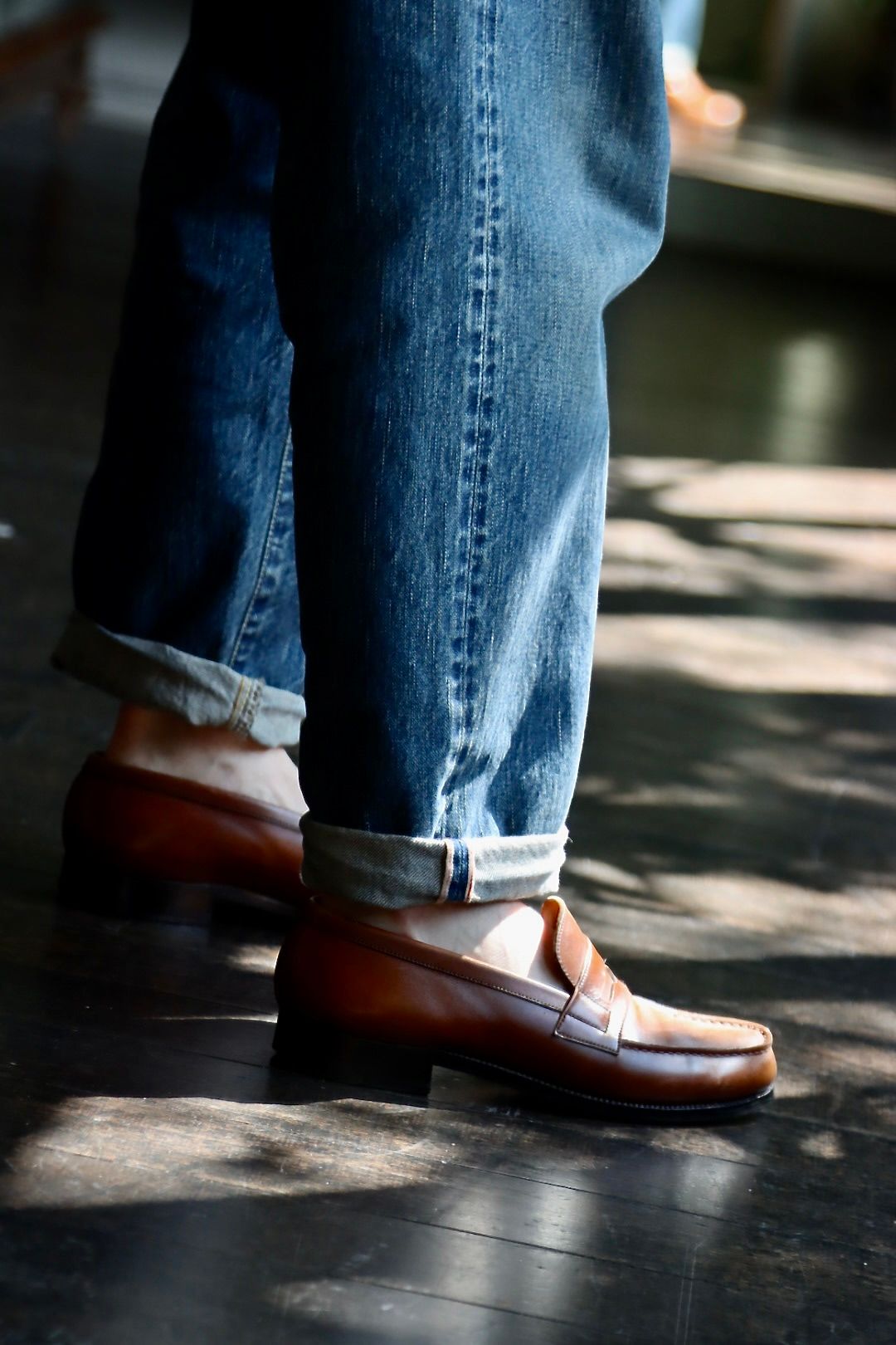 A.PRESSEデニム Washed Denim Wide Pantsスタイル