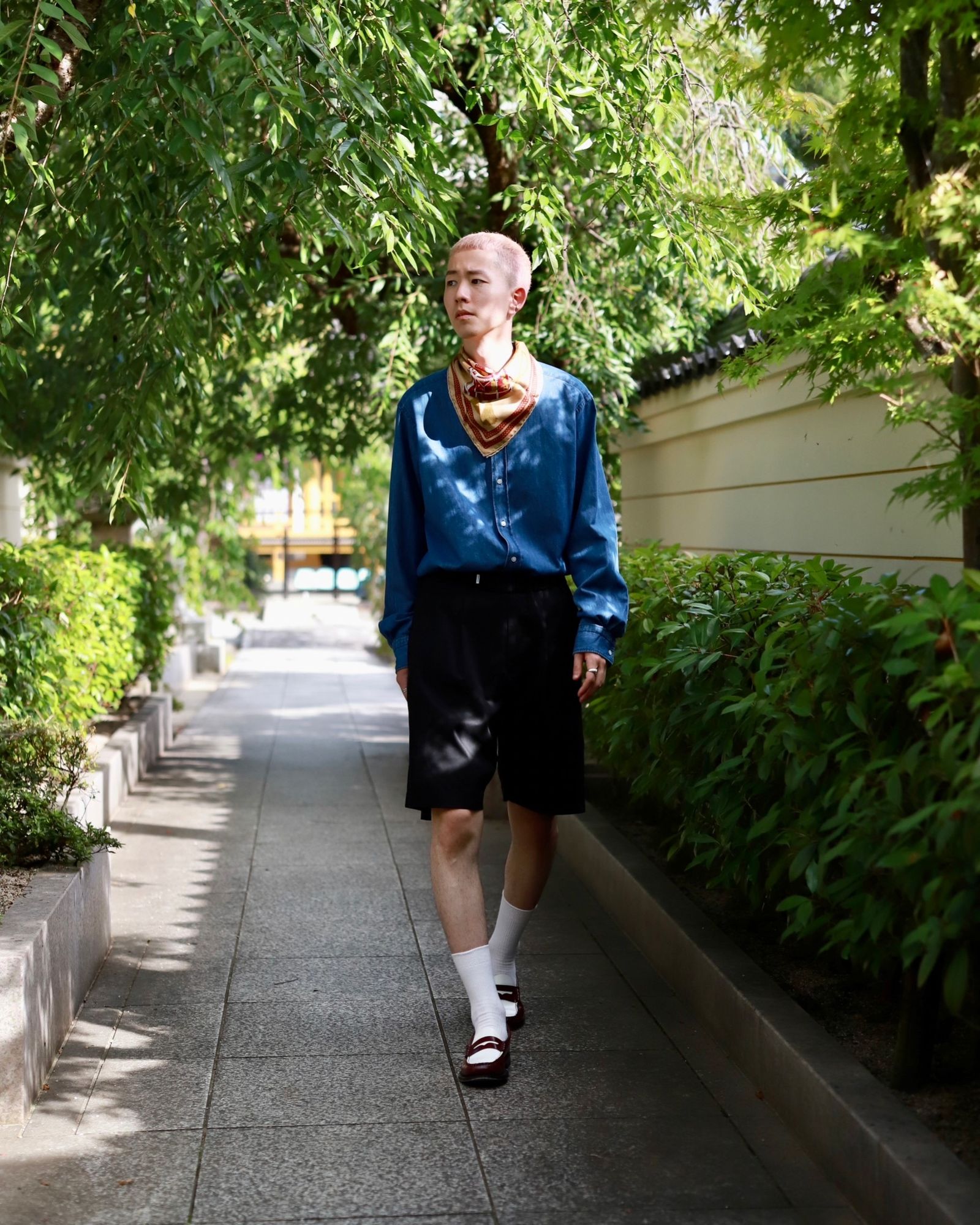 アプレッセ23AW Washed Denim Shirt (23AAP-02-08H)INDIGO