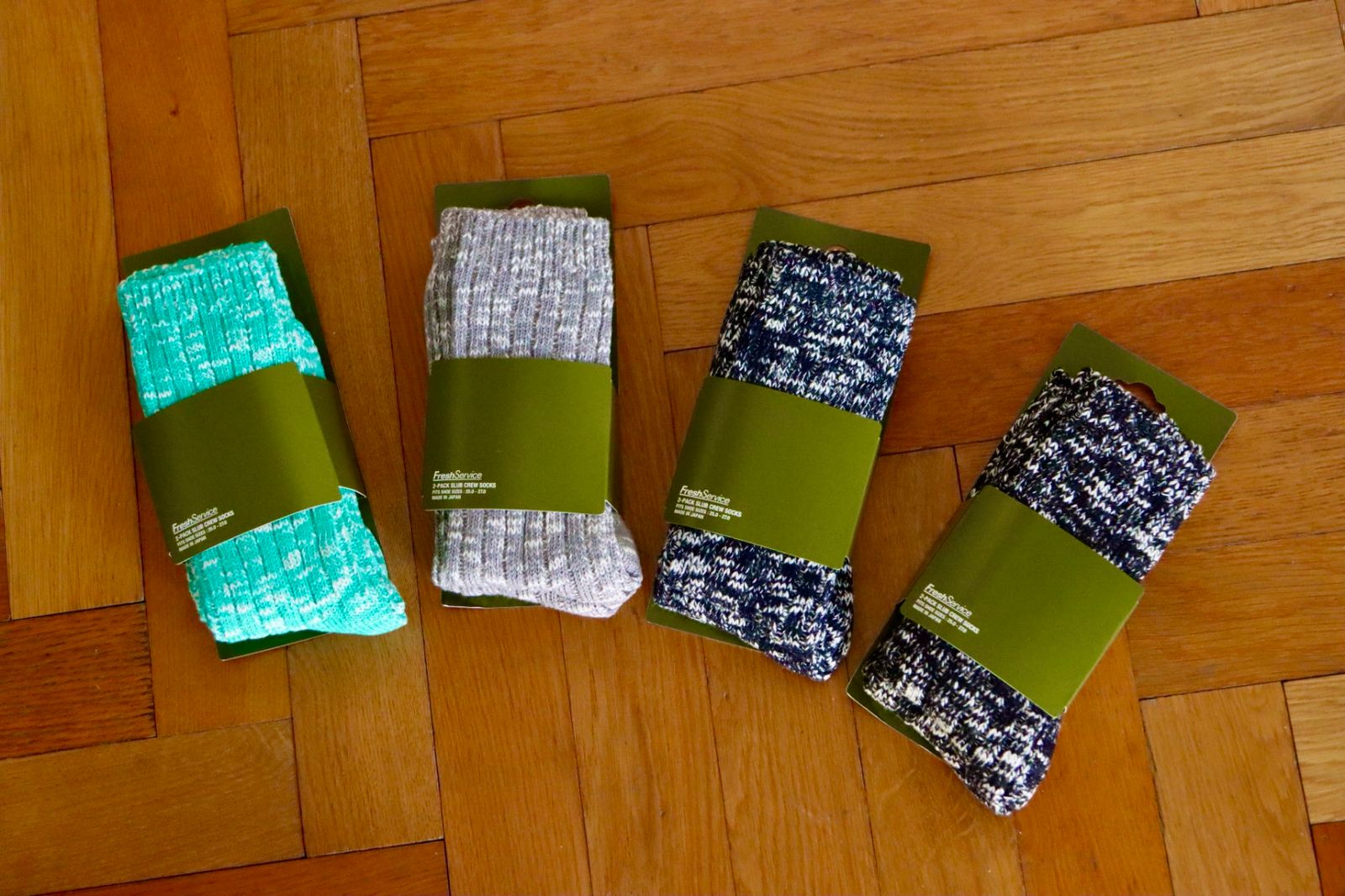 フレッシュサービスソックス 2-PACK SLUB CREW SOCKS (FSP253-90031B)BLACK☆8月2日(土)新作発売！