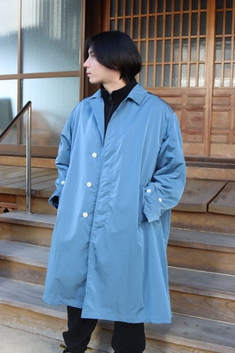 SFC SOUTIEN COLLAR COAT"Sax Blue"style.