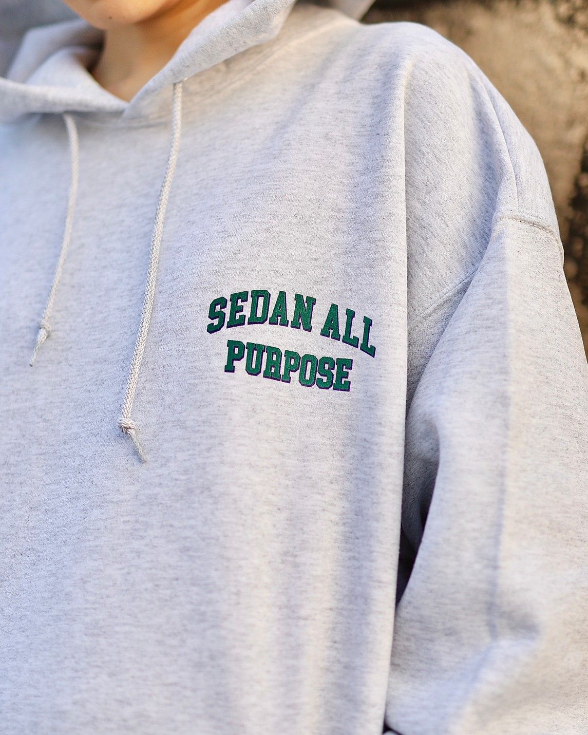 セダンオールパーパスFW23 COLLEGE LOGO HOODIE(SD23F-CT04)ASH