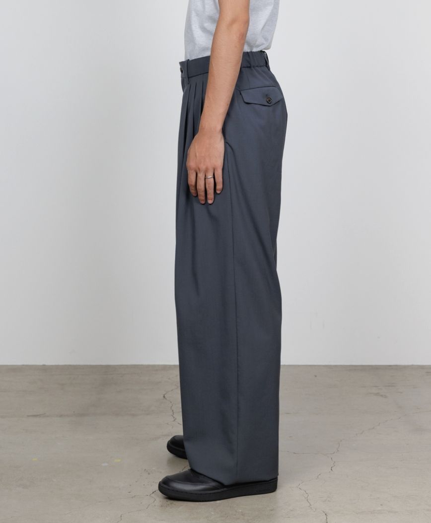 MARKAWARE 26SS TRIPLE PLEATED WIDE TROUSERS(A26A15PT03C)CHARCOAL☆新作発売！