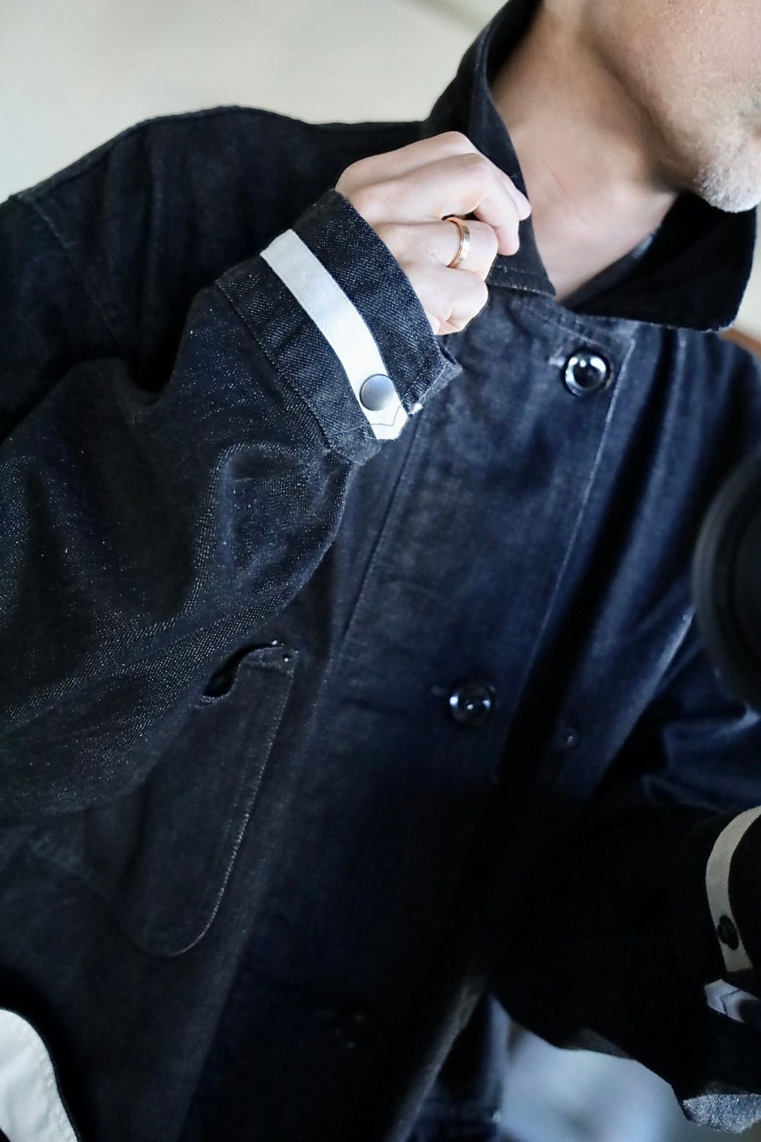 ヨーク 25FW コート Denim Coverall Half Coat(YK25FW01065C)BLACK