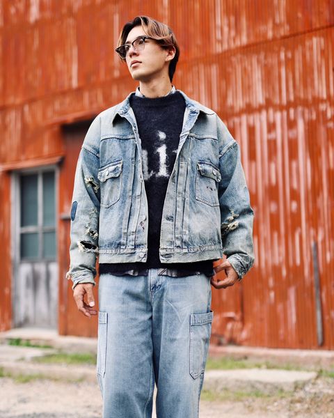 ©SAINT M×××××× 23AW SAINT CREW NECK KNIT"BLACK"スタイル
