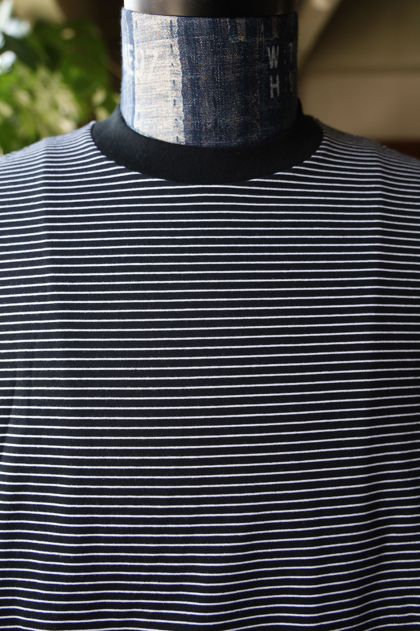 イズネス25SS BALLOON BORDER SHORTSLEEVE T-SHIRT(25SS_46_31SSSH05-3)BLACK×WHITE border