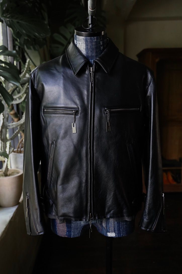 ヨウジヤマモト COW/DRUM LEATHER CUT OFF BLOUSON(HO-Y06-710)☆新作発売！