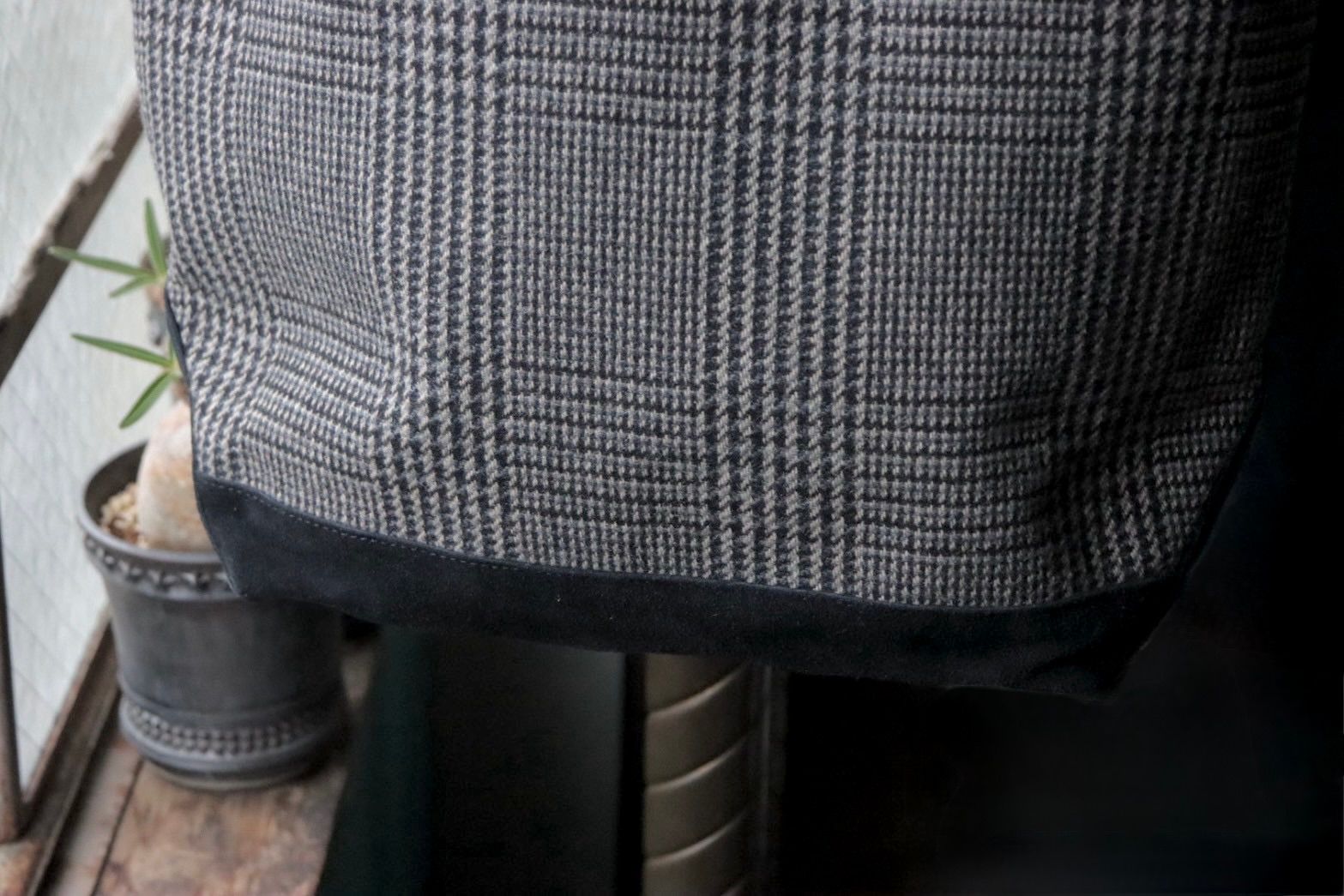 エンダースキーマ 25SA バッグ tweed tote big(xu-b-ttb)black