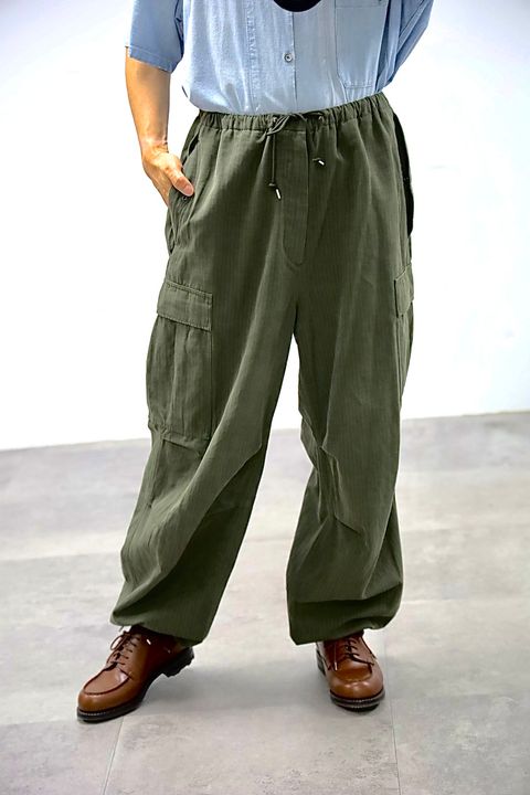 A.PRESSE 2026 STYLE2 Washed Cotton Silk Linen HBT M-51 Over Pantsスタイル