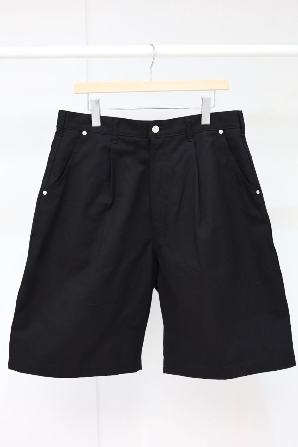 コムデギャルソンオム26SS 綿オックスショーツ(HQ-P028-051)BLACK☆4月3日(金)発売！