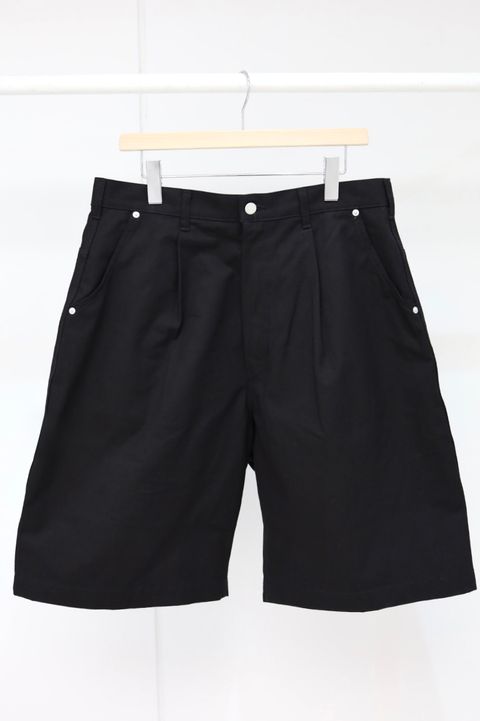 コムデギャルソンオム26SS 綿オックスショーツ(HQ-P028-051)BLACK☆4月3日(金)発売！