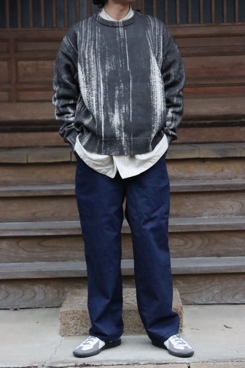 YOKE PRINTED COTTON CREWNECK SWEATER(YK22SS0347S) style.2022.02.27.
