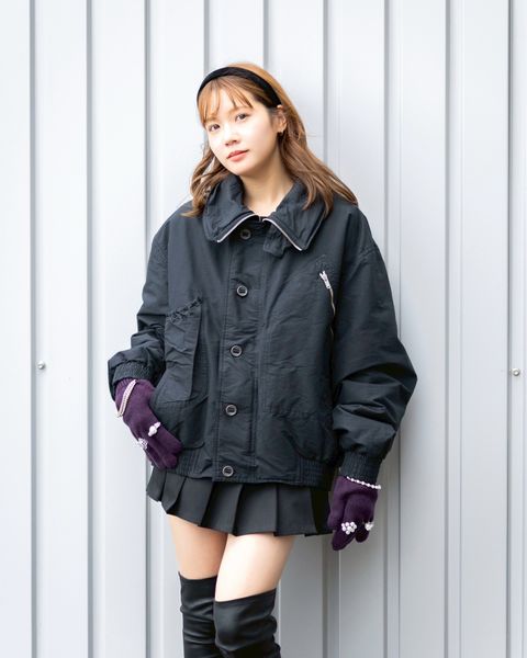 ヨーク 25FW "KATHARINE HAMNETT" Recycle Polyester Short Blouson(YK25FW01129B-KH)BLACK☆9月13日(土)発売！