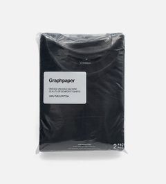 グラフペーパー パックTシャツ 2-Pack Crew Neck Tee(BLACK)
