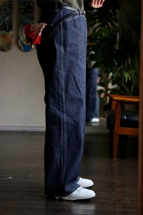A.PRESSE Military Denim Trousersスタイル