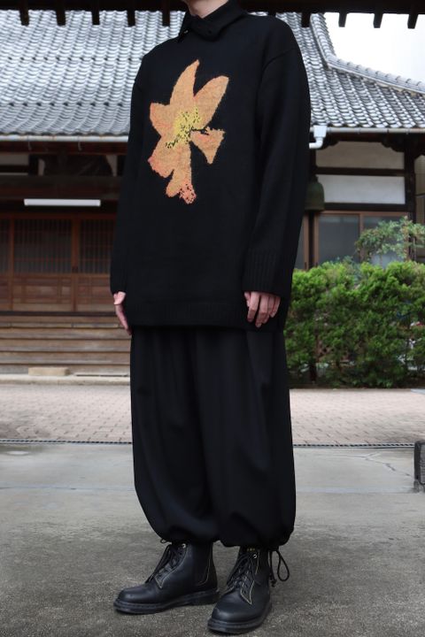 yohji yamamoto 花柄タートルボタンニット(HX-K16-181) style.2021.8.29.