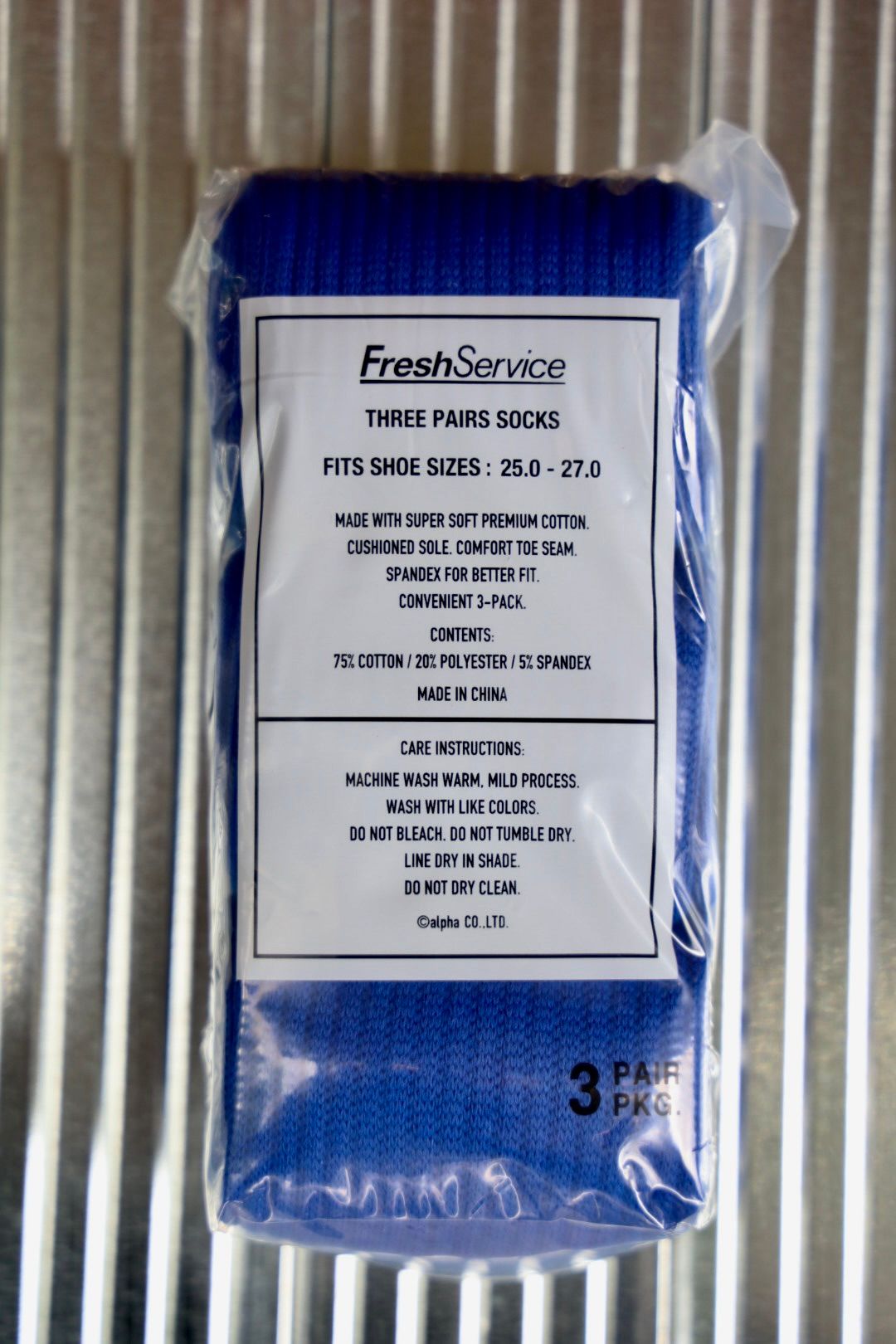 フレッシュサービス ソックス ORIGINAL 3-PACK SOCKS(FSP251-90016B)ROYAL BLUE