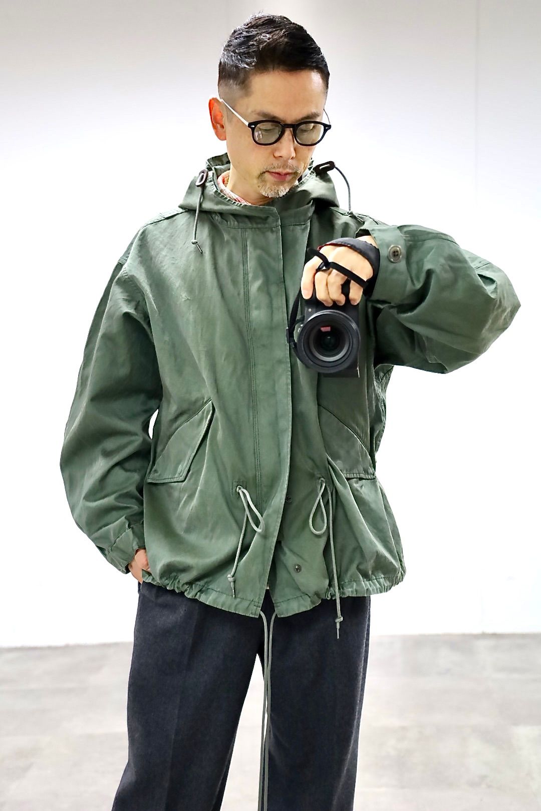 A.PRESSE 2026 STYLE1 Vintage Silk Hoodie Jacket スタイル