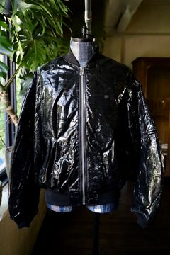 ヨーク24FW RUBBER HAND PAINTED BOMBER JACKET(YK24FW0758B)BLACK