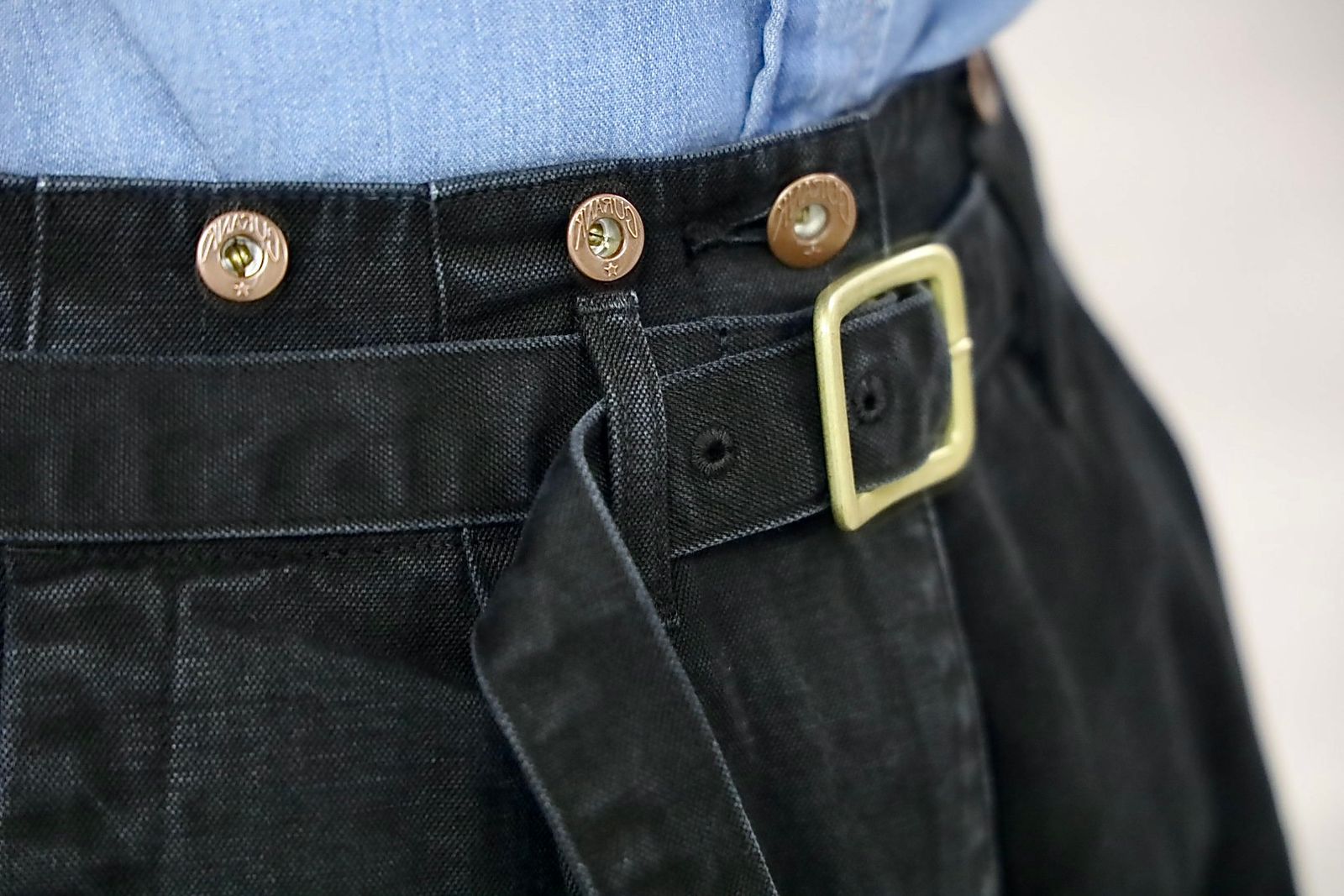 Gurank グランク 26SS ベルテッドワークパンツ CH belted work pants (2607HB) BLACK★新作発売！