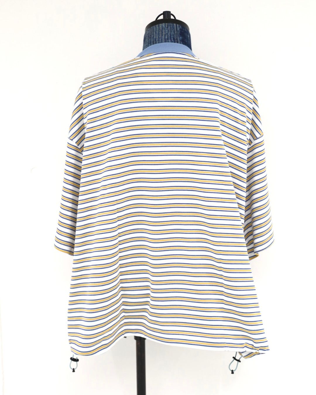 is-ness 26AW Balloon Border Short-sleeve T-Shirt(26AW_02_31SSSH05-1)SAX x YELLOW☆新作発売！
