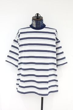 is-ness 26SS Border Balloon T-Shirt(26SS_48_1008SST01-B)WHITE x NAVY☆新作発売！