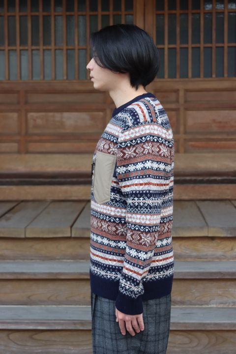 COMME des GARCONS HOMME ノルディックフェアアイル柄ニット(HH-N001) style.2021.11.6