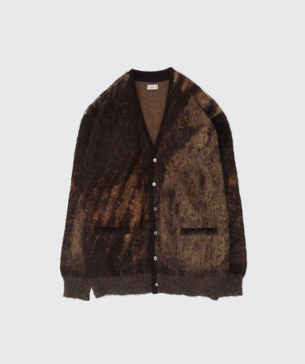 ヨーク  ニット Abstract Jaquard Mohair Cardigan(YK26SS01233S)BROWN☆11月29日(土)発売！