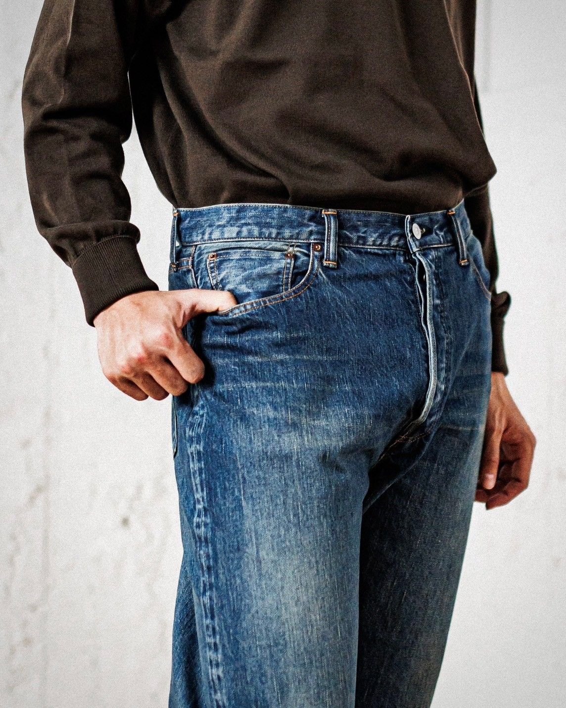 アプレッセ Washed Denim Wide Pants(AP-4002)INDIGO