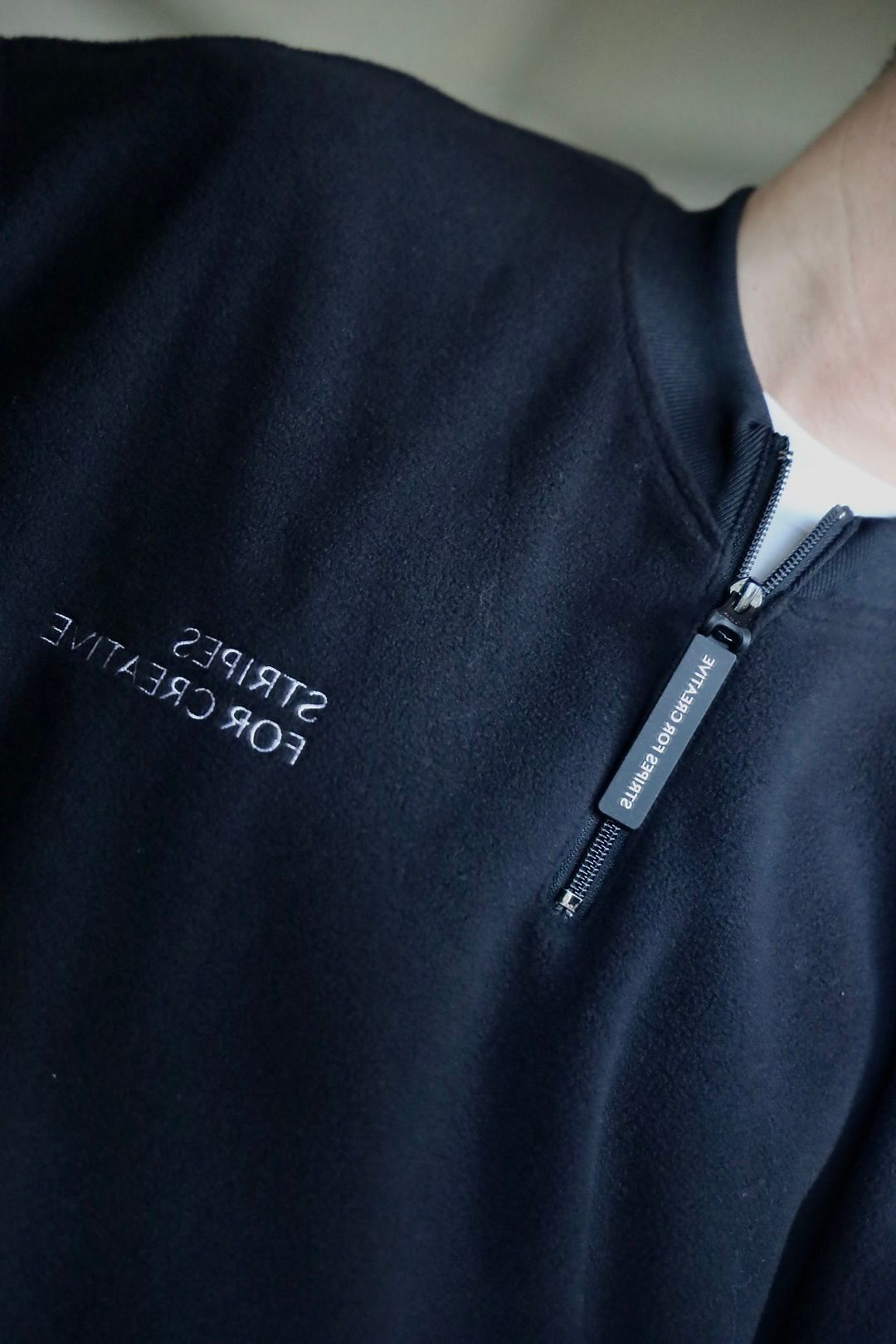 S.F.C FLEECE BASEBALL HALF ZIP JACKETスタイル