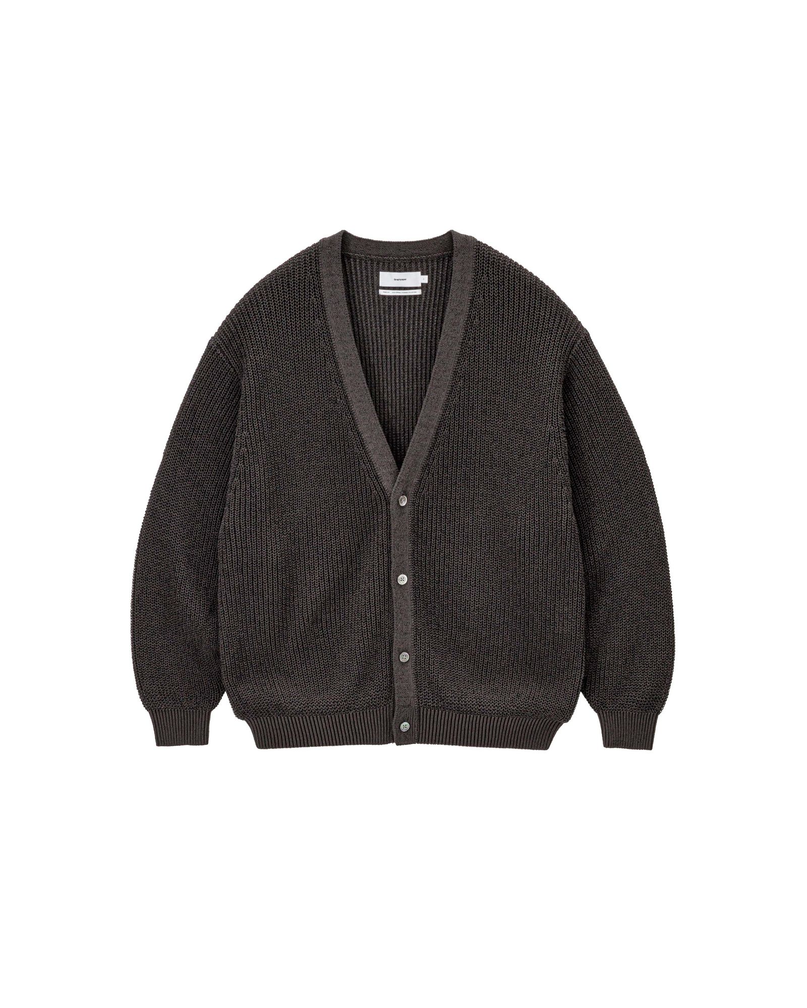 グラフペーパー26SS Coiled Wool Nylon Cardigan(GM261-80434)CHARCOAL☆2月28日(土)発売！