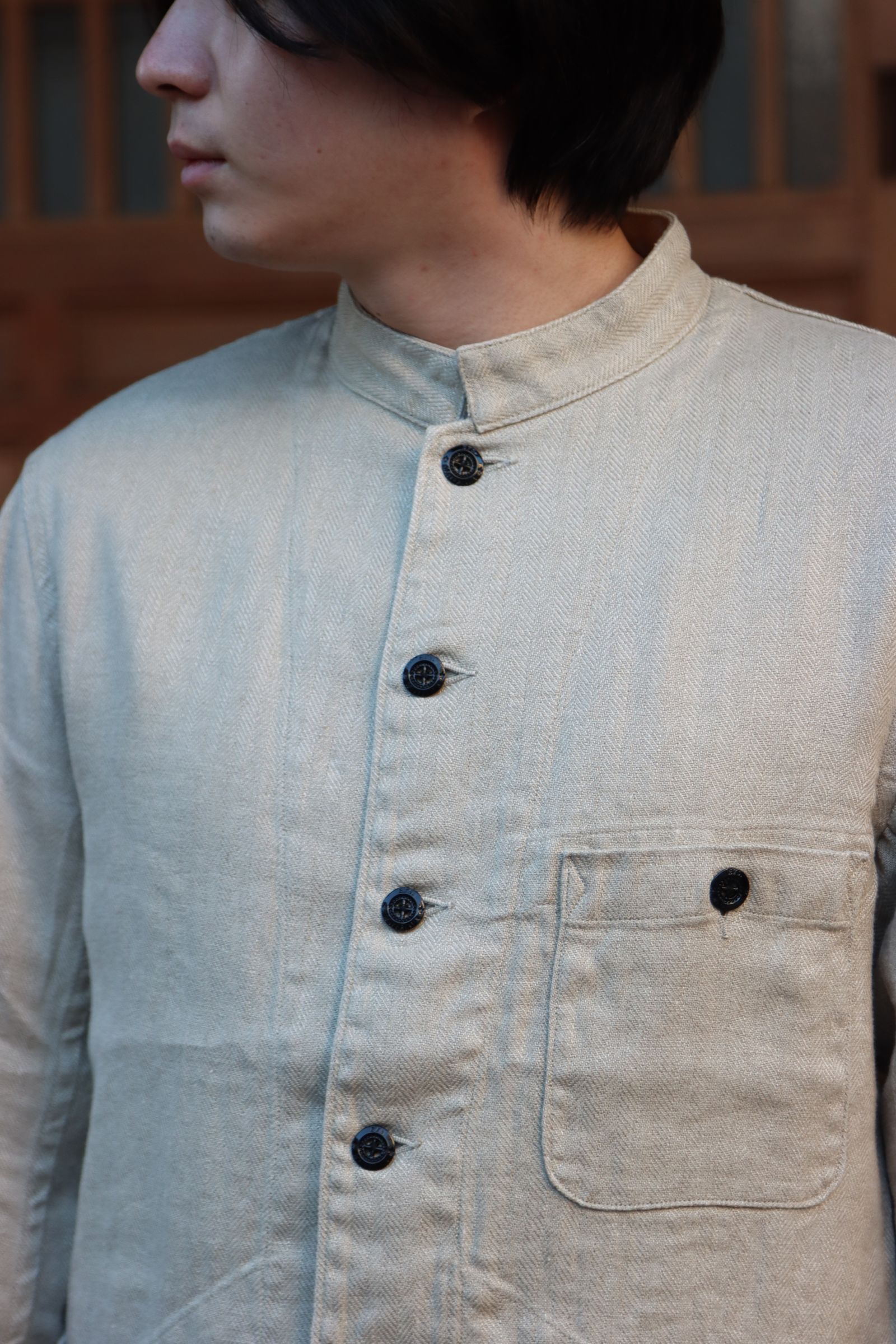 Ets.MATERIAUX 22SS French work jacket"OFF WHITE"style