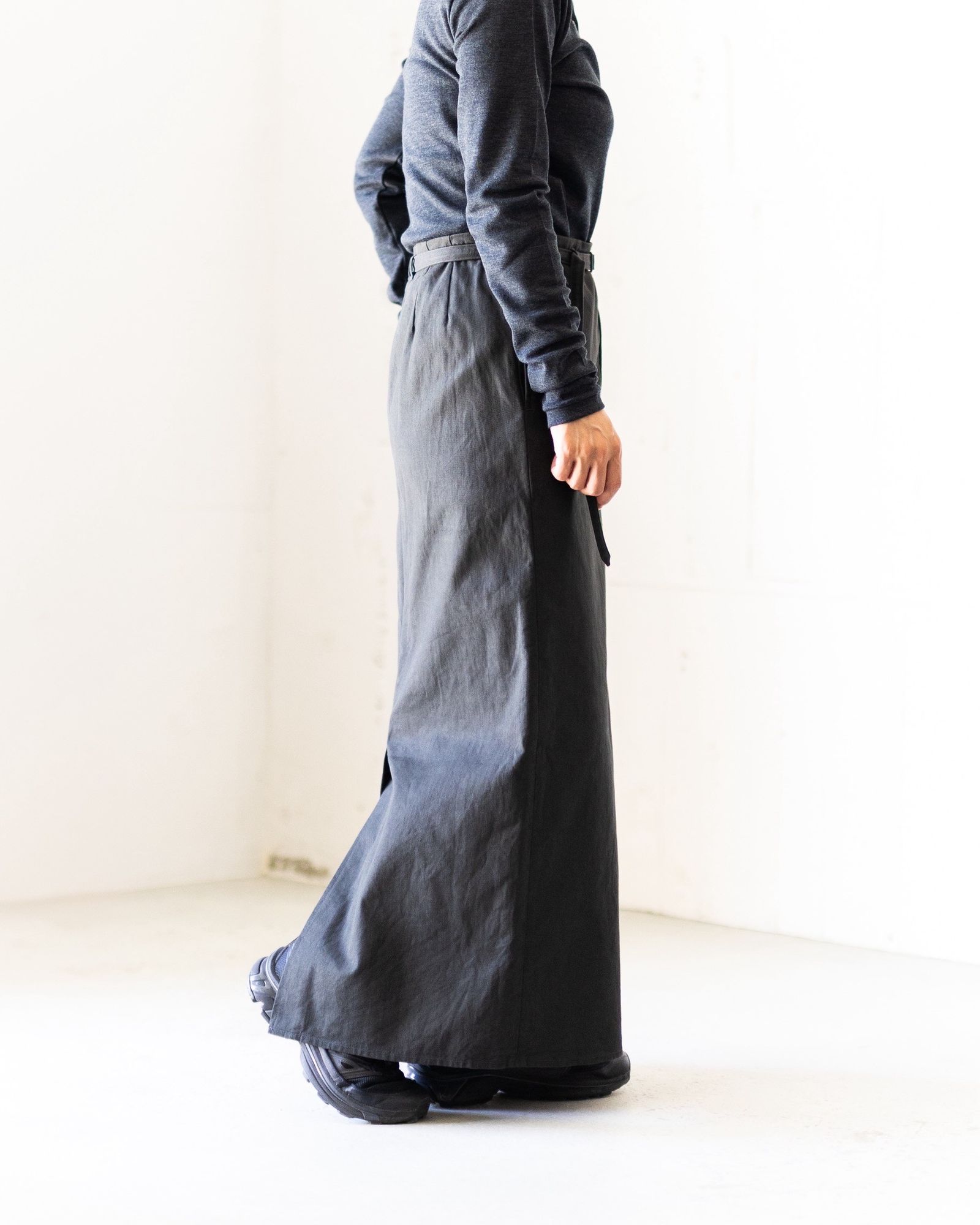 blurhms Women's 25FW Cotton Serge Belted Skirt(BHSW25F7)InkBlack