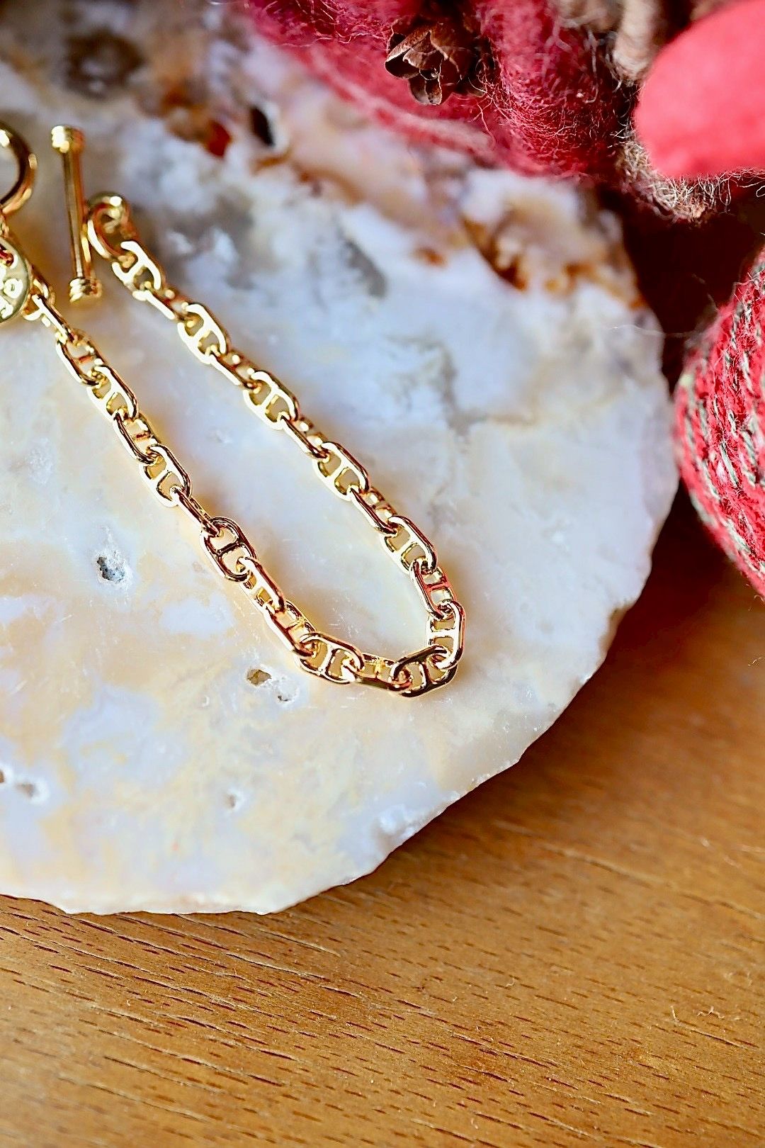 XOLO JEWELRY ショロジュエリー / Solid Anchor Link Bracelet -4mm-(XOB107)Gold☆12月19日(金)新作発売！