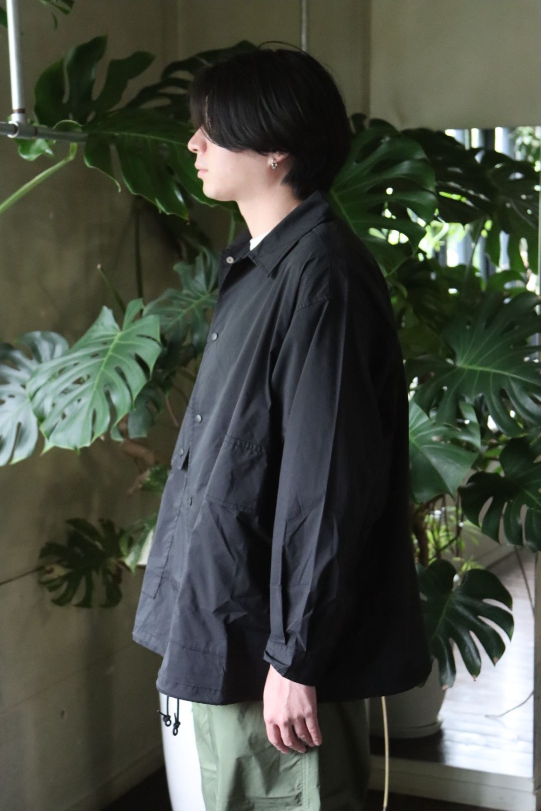 FrerhService SIDE POCKETS STRETCH OVER SHIRT style.2022.8.13