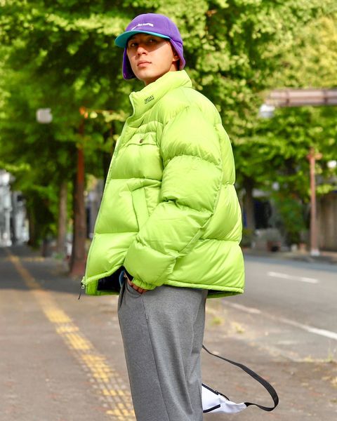 SEDAN ALL-PURPOSE FW23 Micro Ripstop Down Jacket"Lime"スタイル