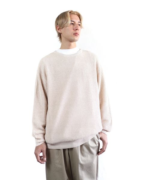 グラフペーパー 24SS Linen SOLOTEX Knit Crew Neck(KINARI) style 2024.3.15
