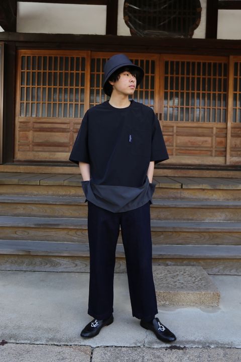 COMME des GARCONS HOMME HOMMEエステルナイロンツイル切り替えポケット半袖シャツ(HG-T021-051) style. 2021.05.07.