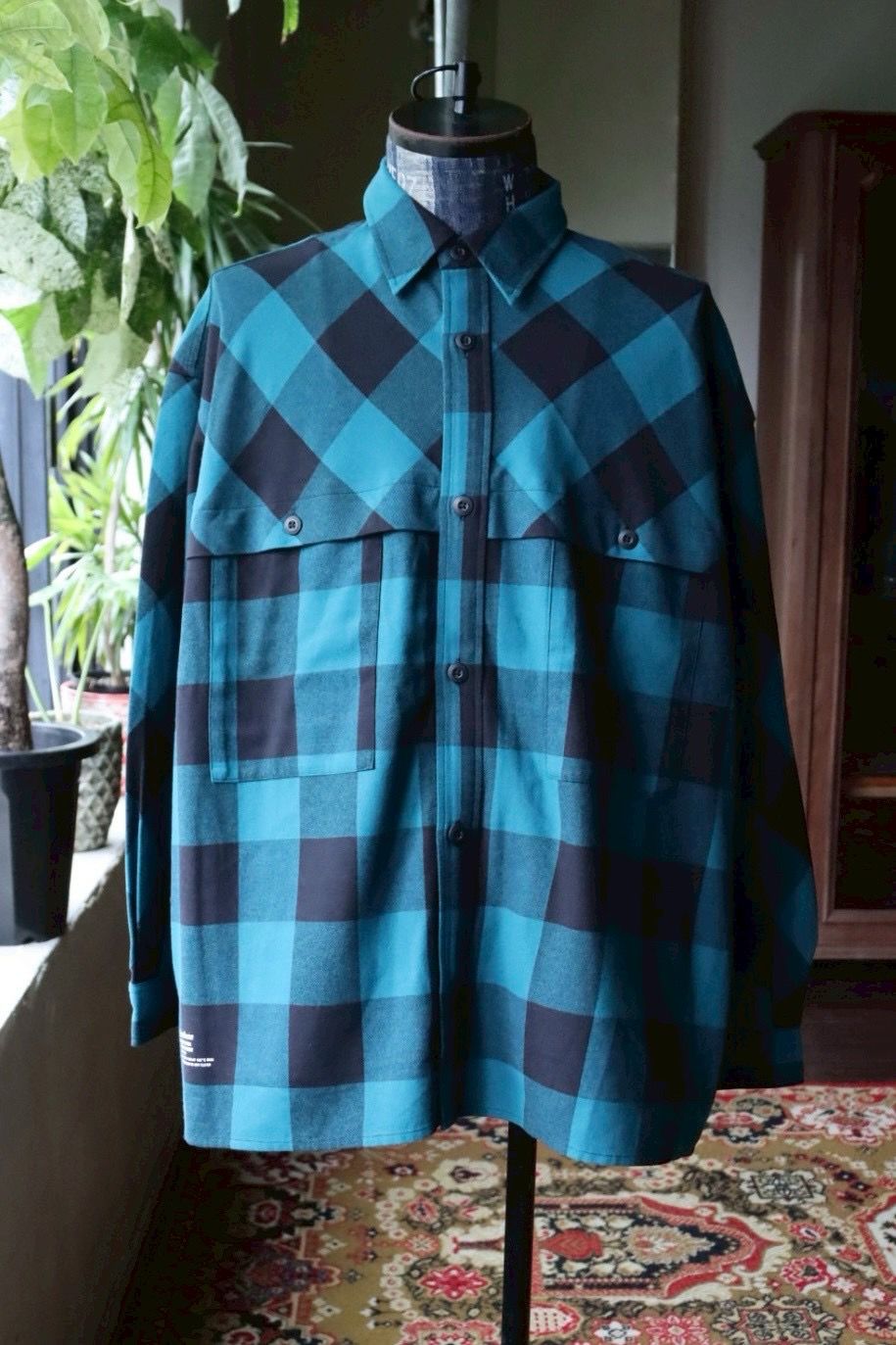 フレッシュサービス FLANNEL CHECK OVER YOKE SHIRT (FSC253-50129)GREEN
