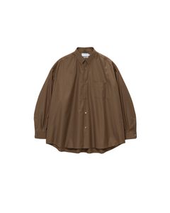 グラフペーパー ALUMO for GP L/S Oversized Regular Collar Shirt(GM263-50230)BROWN☆8月22日(土)発売！